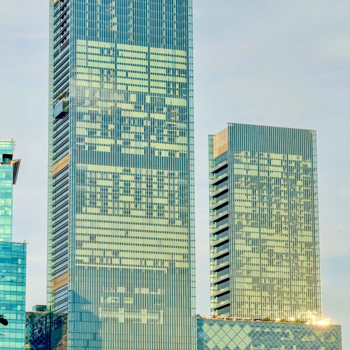 Glass office towers in Singapore